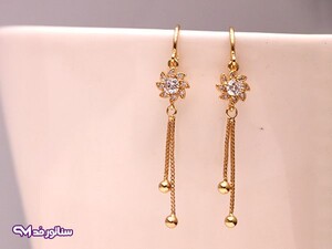گوشواره طلایی نگین دار G5132