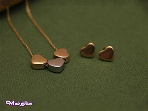 نیم ست قلب دو رنگ N8095