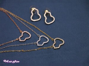 نیم ست سه لاین نگین دار N8092