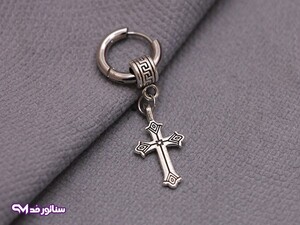 گوشواره مردانه مدل صلیب G5107