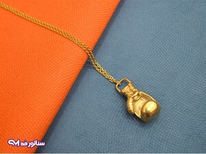 گردنبند دستکش بوکس طلایی SG2078