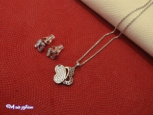 نیم ست ژوپینگ طرح پروانه N8085