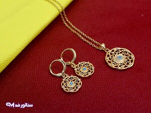 نیم ست طلایی زد جی جولری N8072