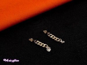 گوشواره کارتیر تک نگین G5025
