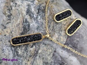 نیم ست استیل نگین دار N8051