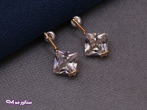 گوشواره استیل طرح الماس کد G5043