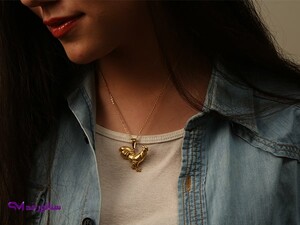 گردنبند استیل طرح خروس کد SG2046