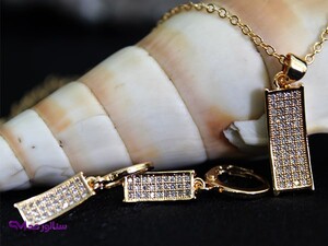نیم ست استیل نگین دار کد N8045
