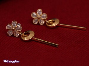 گوشواره استیل نگین دار کد G5054