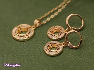 نیم ست زد جی جولری نگین دار N8109