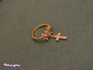 انگشتر زنانه استیل نگین دار AZ4002