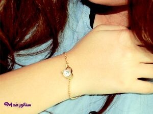 دستبند استیل زنانه طرح قلب کد DZ 1022
