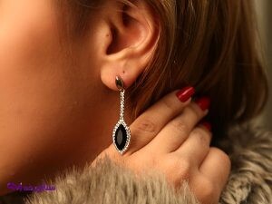 گوشواره استیل نگین دار کد G5069-2