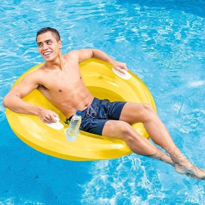 شناور بادی روی آب مبلی با کف توری مدل 58883 yellow