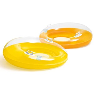 شناور بادی روی آب مبلی با کف توری مدل 58883 yellow
