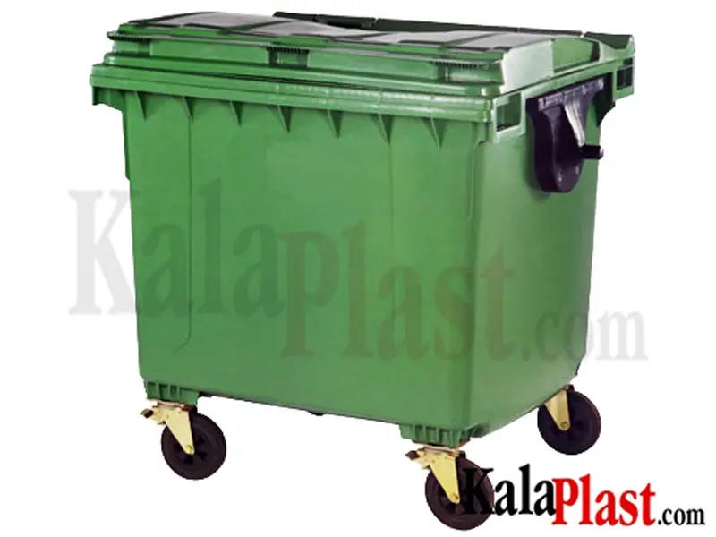 سطل زباله ۱۱۰۰ لیتری مکانیزه پلی‌اتیلن شهری سبلان