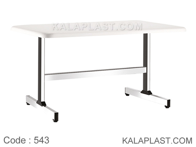 میز 6 نفره صفحه پلاستیکی با پایه پروفیلی T کد 543