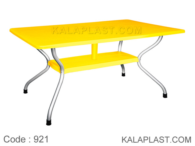 میز 6 نفره مستطیل پایه فلزی کد 921