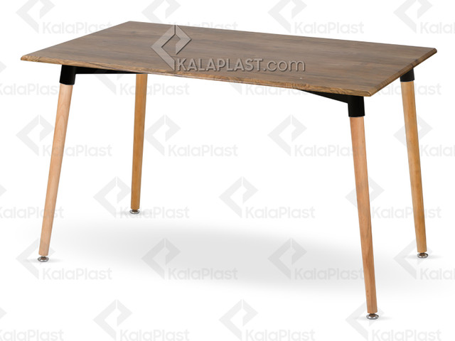 میز 6 نفره مروارید با پایه چوبی کد107