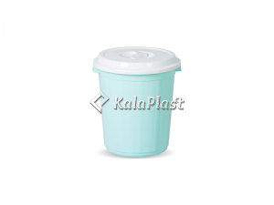 سطل گرد متوسط دربدار پلاستیکی کد 610