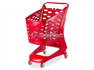 سبد خرید چرخدار پلی کربنات فروشگاهی مات 90 لیتری