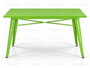 میز ۶ نفره پایه ثابت تمام فلزی رویه ساده تولیکس