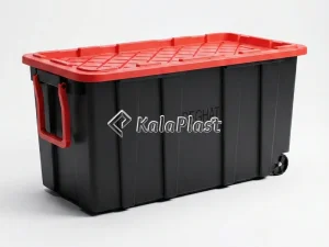 صندوق پلاستیکی چرخ‌دار دقت ۳۰۰ لیتری سوپرسایز