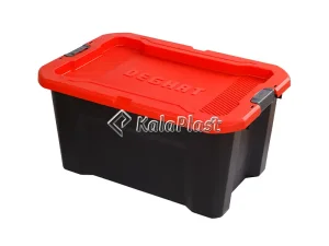 صندوق پلاستیکی درب‌دار دقت ۱۲۰ لیتری