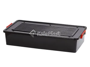 صندوق پلاستیکی چرخ‌دار زیرتختی تاپکو کد ۲۰۳ مشکی