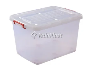 صندوق پلاستیکی چرخ‌دار تاپکو کد ۲۰۷ شفاف