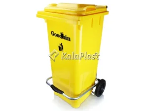 سطل زباله پلاستیکی ۱۸۰ لیتری چرخدار و پدالدار گودبین