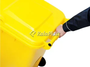 سطل زباله پلاستیکی ۱۸۰ لیتری چرخدار و پدالدار گودبین