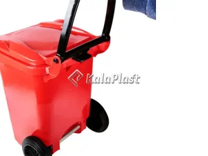 سطل زباله ۶۰ لیتری چرخ‌دار گودبین نمای پشت