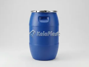 بشکه پلاستیکی ۶۰ لیتری ضخیم کیان با رینگ فلزی