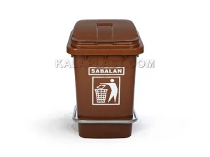 سطل زباله پدالدار ۴۰ لیتری با پدال فلزی سبلان