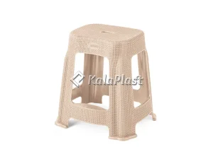 چهارپایه پلاستیکی حصیربافت پایه‌دار متوسط