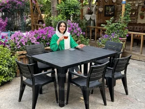 ست میز و صندلی ۶ نفره پلیمری جاسمین