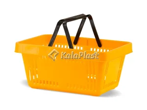 سبد خرید فروشگاهی پلاستیکی دو دسته بدون چرخ ۲۸ لیتری