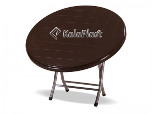 میز پلاستیکی گرد پایه فلزی تاشو کد 215