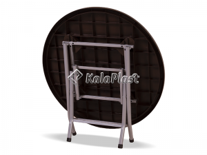 میز پلاستیکی گرد پایه فلزی تاشو کد 215