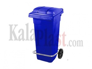 سطل زباله پلاستیکی 120 لیتری چرخدار و پدالدار ناصر کد 5125