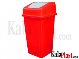 سطل زباله بادبزنی 120 لیتری با درب دمپری سبلان ( SABALAN)