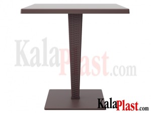 میز 4 نفره مربع تک پایه آلومینیومی حصیری ریوا.jpg