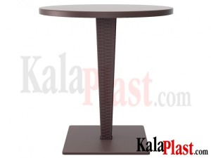 میز 4 نفره گرد تک پایه آلومینیومی حصیری ریوا 1.jpg
