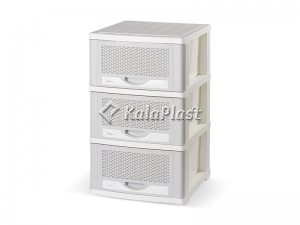 فایل 3 طبقه پلاستیکی پهن دل آسا D119-XY3