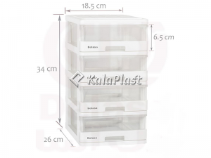 مینی فایل 4 طبقه شفاف دل آسا مدل D123-A5-TW4