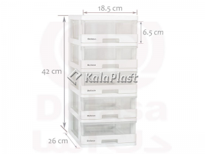 مینی فایل 5 طبقه شفاف دل آسا مدل D123-A5-TW5
