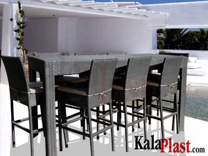ست میز و صندلی بار تراست 8 نفره