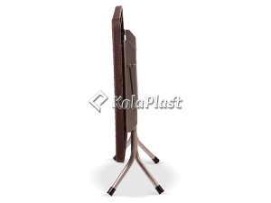میز 4 نفره مربع طرح حصیری تاشو با پایه فلزی کد 523