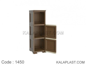 کمد 3 طبقه ویترین دار تک درب وندیک کد 1450